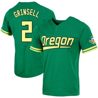 Grayson Grinsell Replica Green Men's Oregon Ducks Two-Button Baseball Jersey