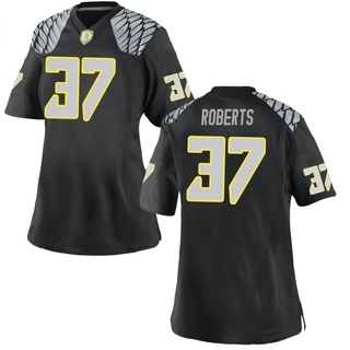 Hunter Roberts Game Black Women's Oregon Ducks Football Jersey