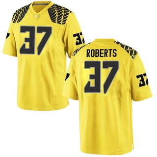 Hunter Roberts Game Gold Men's Oregon Ducks Football Jersey