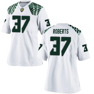 Hunter Roberts Game White Women's Oregon Ducks Football Jersey