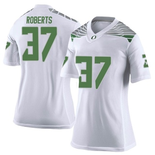 Hunter Roberts Limited White Women's Oregon Ducks Football Jersey