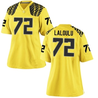 Iapani Laloulu Game Gold Women's Oregon Ducks Football Jersey