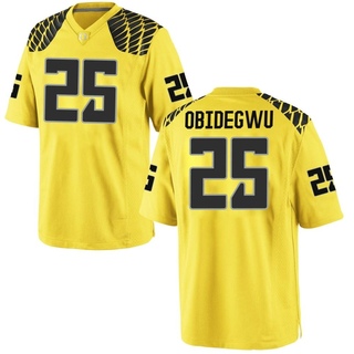 Ify Obidegwu Game Gold Men's Oregon Ducks Football Jersey