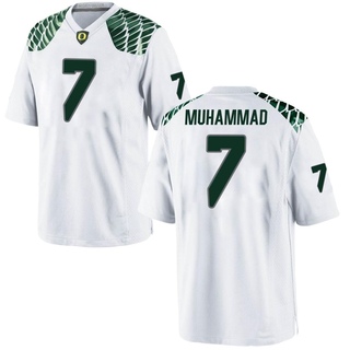 Jabbar Muhammad Game White Men's Oregon Ducks Football Jersey