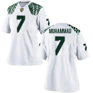 Jabbar Muhammad Game White Women's Oregon Ducks Football Jersey