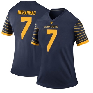 Jabbar Muhammad Legend Navy Women's Oregon Ducks Football Jersey