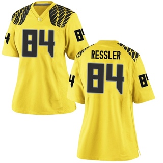 Jack Ressler Replica Gold Women's Oregon Ducks Football Jersey