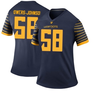 Jackson Powers-Johnson Legend Navy Women's Oregon Ducks Football Jersey