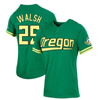 Jacob Walsh Replica Green Women's Oregon Ducks Two-Button Baseball Jersey