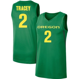 Jadrian Tracey Replica Green Men's Oregon Ducks Basketball Jersey