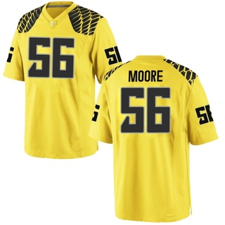 Jaeden Moore Game Gold Men's Oregon Ducks Football Jersey