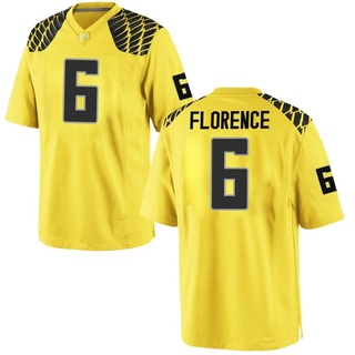 Jahlil Florence Game Gold Men's Oregon Ducks Football Jersey