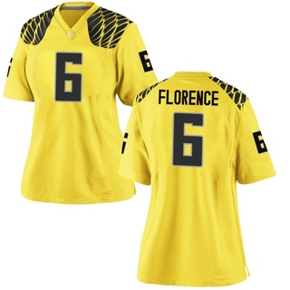 Jahlil Florence Game Gold Women's Oregon Ducks Football Jersey