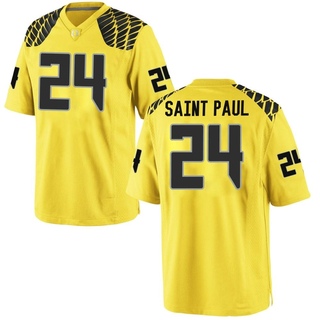 Jalen Saint Paul Game Gold Men's Oregon Ducks Football Jersey