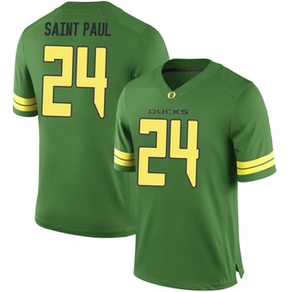 Jalen Saint Paul Replica Green Youth Oregon Ducks Football Jersey