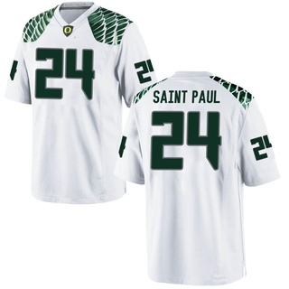 Jalen Saint Paul Replica White Youth Oregon Ducks Football Jersey