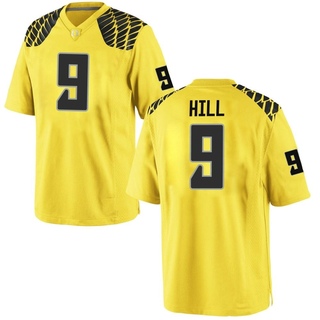 Jamal Hill Game Gold Men's Oregon Ducks Football Jersey