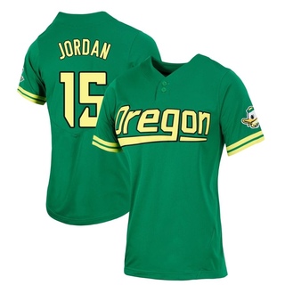 Jaxon Jordan Replica Green Women's Oregon Ducks Two-Button Baseball Jersey