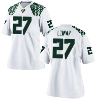 Jayden Limar Game White Women's Oregon Ducks Football Jersey