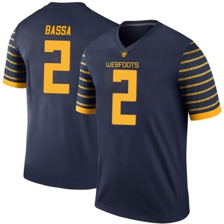 Jeffrey Bassa Legend Navy Men's Oregon Ducks Football Jersey