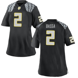 Jeffrey Bassa Replica Black Women's Oregon Ducks Football Jersey