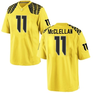 Jeremiah McClellan Game Gold Men's Oregon Ducks Football Jersey