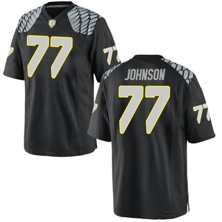 Jericho Johnson Game Black Men's Oregon Ducks Football Jersey