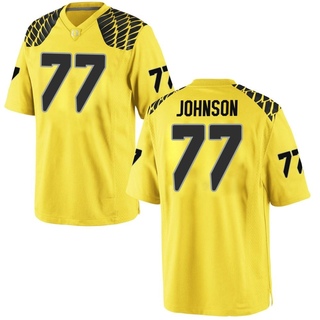 Jericho Johnson Game Gold Men's Oregon Ducks Football Jersey