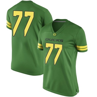 Jericho Johnson Game Green Women's Oregon Ducks Football Jersey