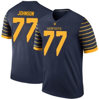 Jericho Johnson Legend Navy Men's Oregon Ducks Football Jersey