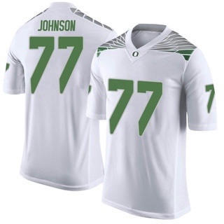 Jericho Johnson Limited White Men's Oregon Ducks Football Jersey