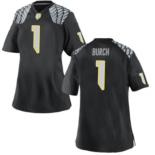 Jordan Burch Game Black Women's Oregon Ducks Football Jersey