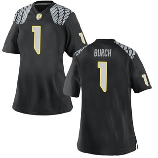 Jordan Burch Replica Black Women's Oregon Ducks Football Jersey