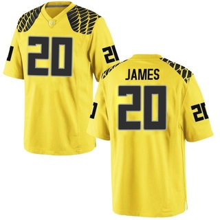 Jordan James Game Gold Men's Oregon Ducks Football Jersey