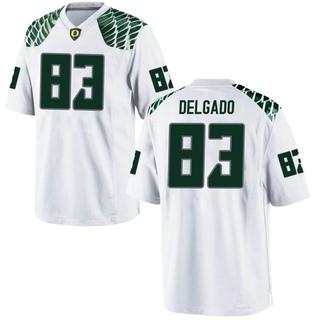 Josh Delgado Game White Men's Oregon Ducks Football Jersey