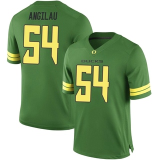 Junior Angilau Game Green Youth Oregon Ducks Football Jersey