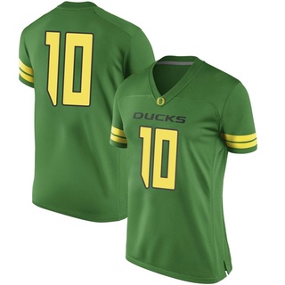 Justin Herbert Game Green Women's Oregon Ducks Football Jersey