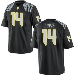 Justius Lowe Game Black Men's Oregon Ducks Football Jersey