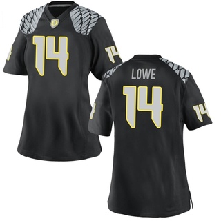 Justius Lowe Game Black Women's Oregon Ducks Football Jersey