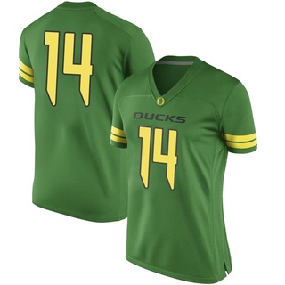 Justius Lowe Game Green Women's Oregon Ducks Football Jersey