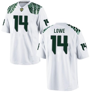 Justius Lowe Game White Men's Oregon Ducks Football Jersey