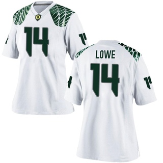 Justius Lowe Game White Women's Oregon Ducks Football Jersey