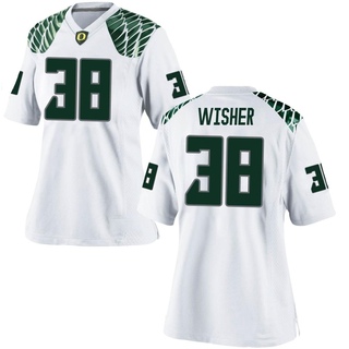 Kade Wisher Game White Women's Oregon Ducks Football Jersey