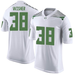 Kade Wisher Limited White Men's Oregon Ducks Football Jersey