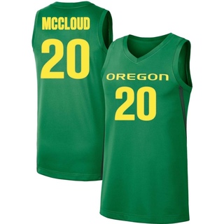 Kaleb McCloud Replica Green Men's Oregon Ducks Basketball Jersey