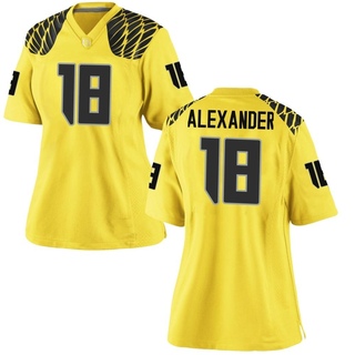 Kam Alexander Game Gold Women's Oregon Ducks Football Jersey