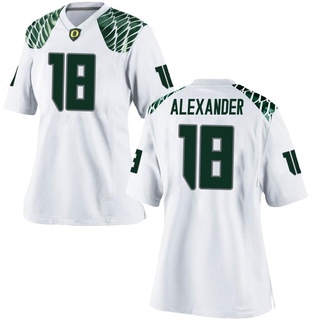 Kam Alexander Game White Women's Oregon Ducks Football Jersey