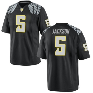 Khyree Jackson Game Black Men's Oregon Ducks Football Jersey