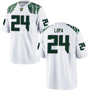 Kingston Lopa Game White Men's Oregon Ducks Football Jersey