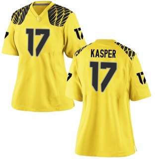 Kyler Kasper Game Gold Women's Oregon Ducks Football Jersey